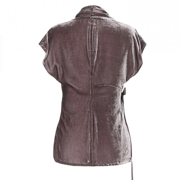 RICK OWENS- Velvet Wrap Biker Top - Picture 16 of 16